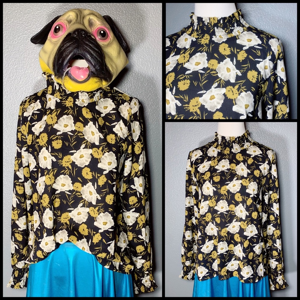 HAYDEN, floral, smocked blouse!!